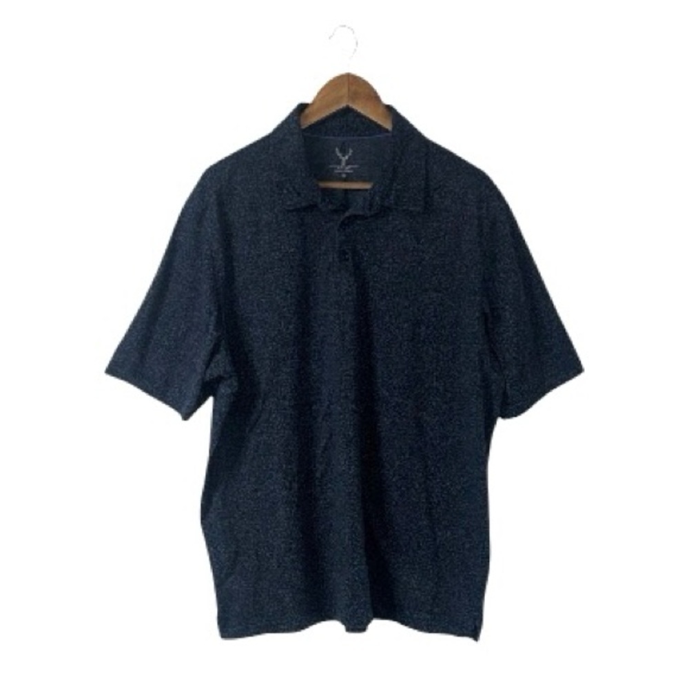 Nicoby Navy Blue Polo Short Sleeve Shirt Cotton Golf Hunting Mens Size XXL